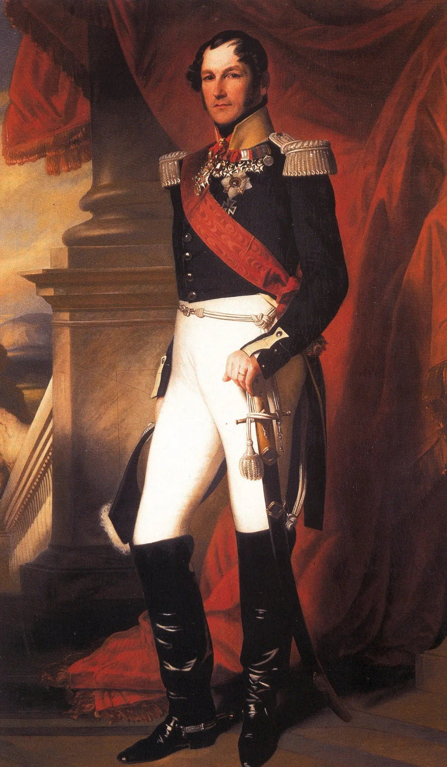 Kuninkaan Leopold I:n muotokuva univormussa - Franz Xaver Winterhalter