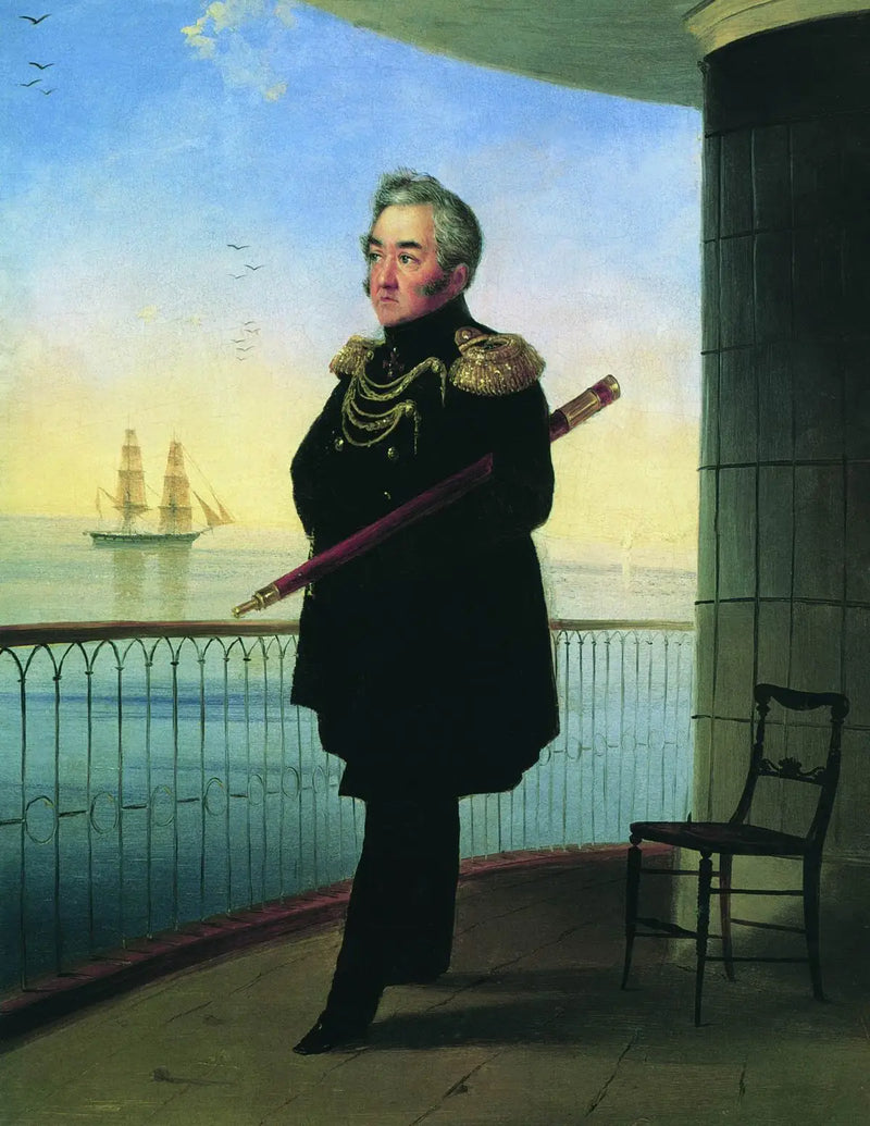 Viceadmirali M.P. Lazarevin muotokuva - Ivan Aïvazovski