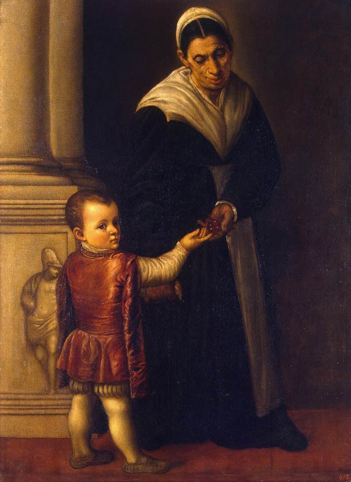 Portrait d’un garçon avec sa nourrice - Alessandro Bonvicino - Alpha Reproduction