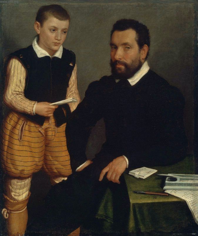 Muotokuva miehestä ja pojasta (Comte Alborghetti et Fils) - Giovanni Battista Moroni