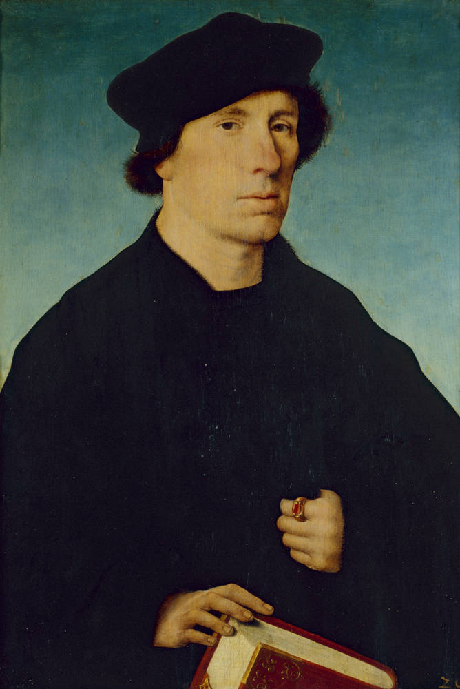 Miehen muotokuva ilman partaa - Joos van Cleve