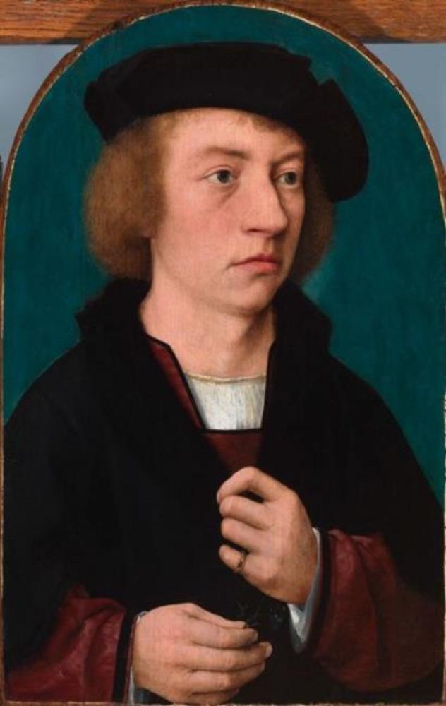 Nuoren miehen muotokuva mustassa hatussa - Joos van Cleve
