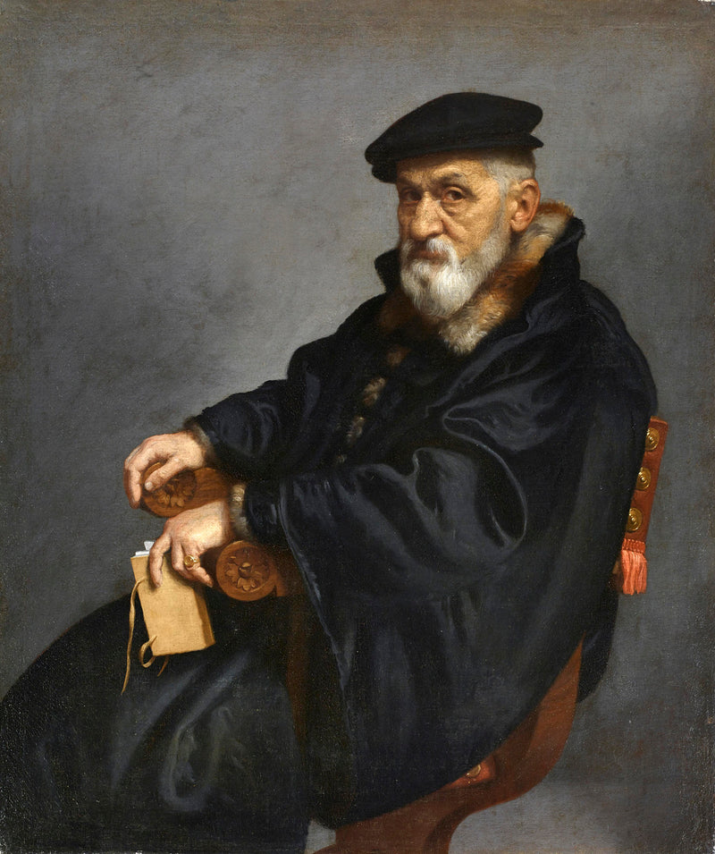 Muotokuva vanhasta miehestä istumassa - Giovanni Battista Moroni
