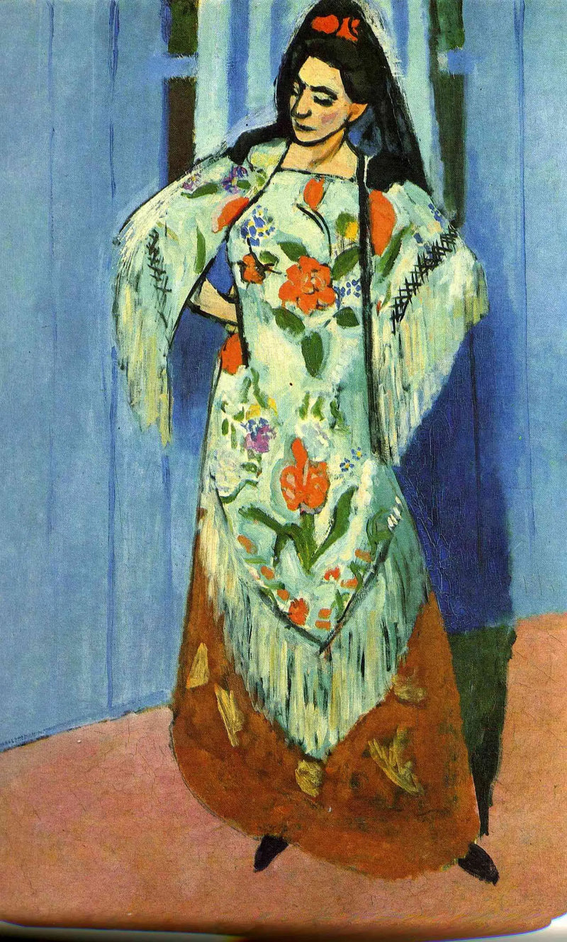 Täysikokoinen muotokuva Mme Matisseesta huntu päässä - Henri Matisse