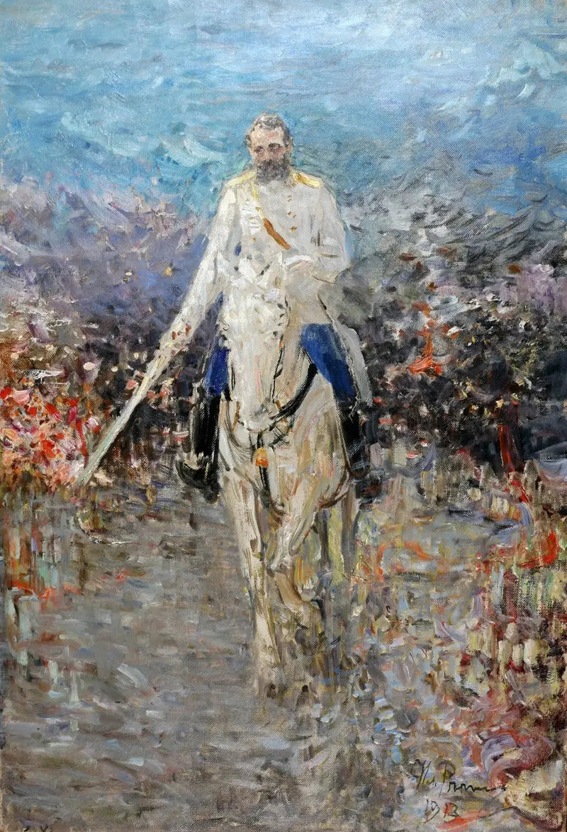 Aleksanteri II:n ratsastajaporträt - Ilya Repin