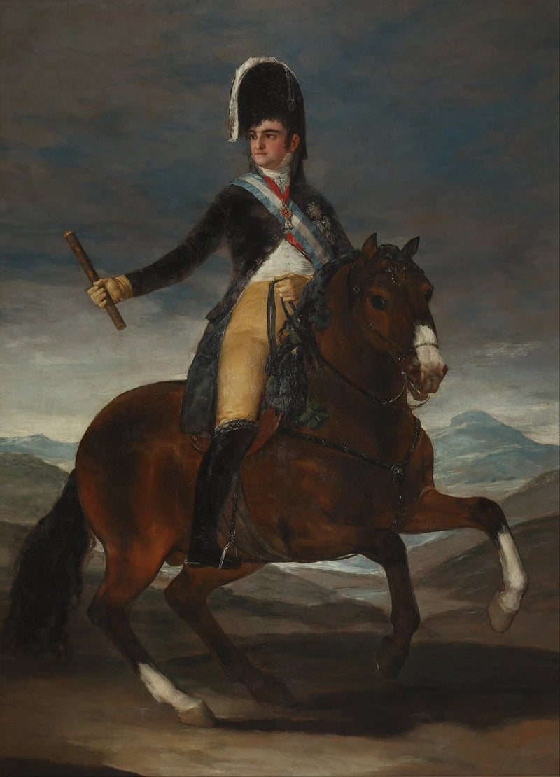 Ferdinand VII:n ratsastajaportretti - Francisco de Goya