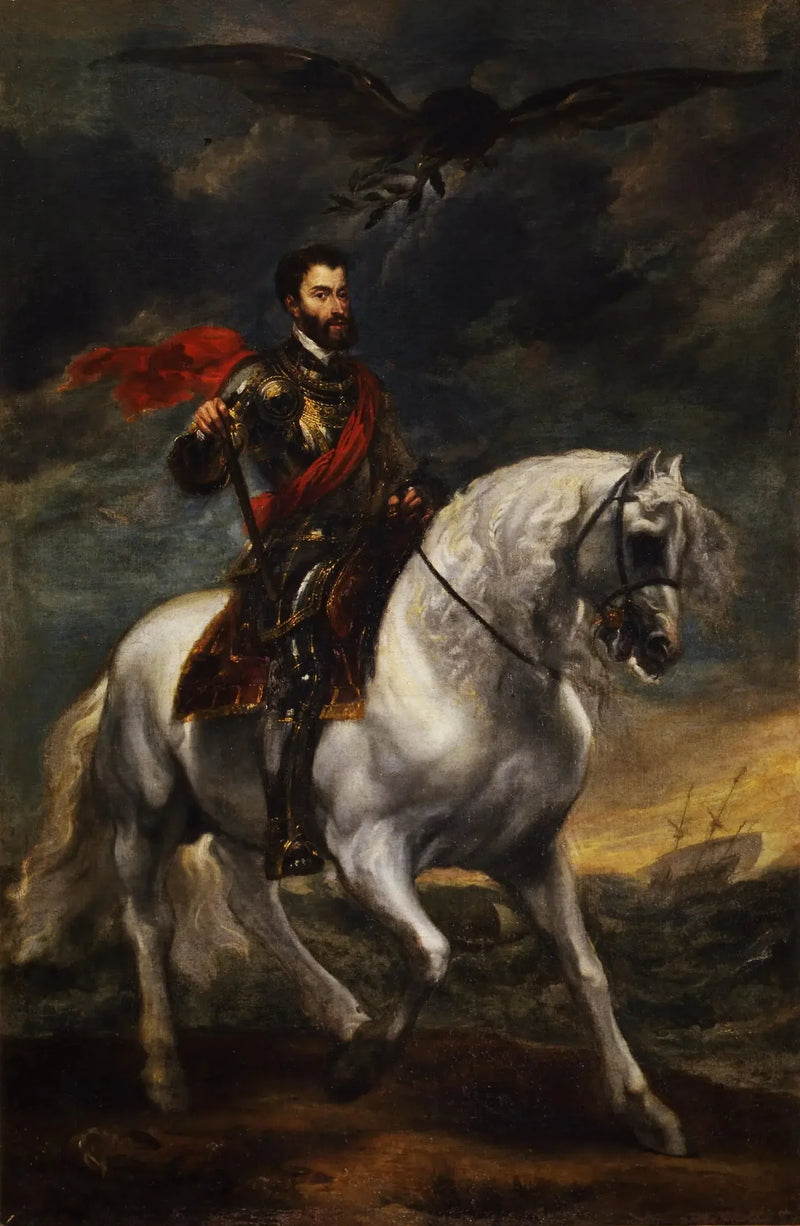Keisar Charles Quintin ratsastajaportraatti - Antoine van Dyck