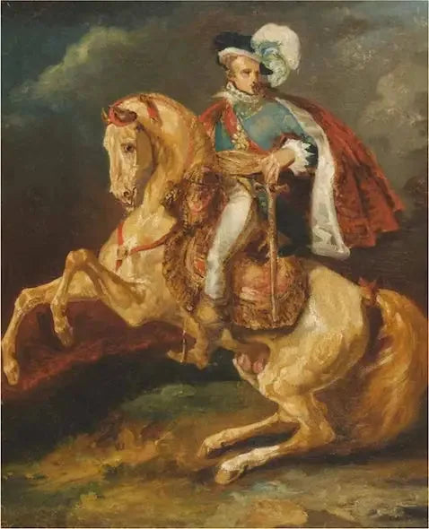 Hänen Majesteettinsa Westfalenin kuninkaan, Jérôme Bonaparten, ratsastajaportretti - Théodore Géricault