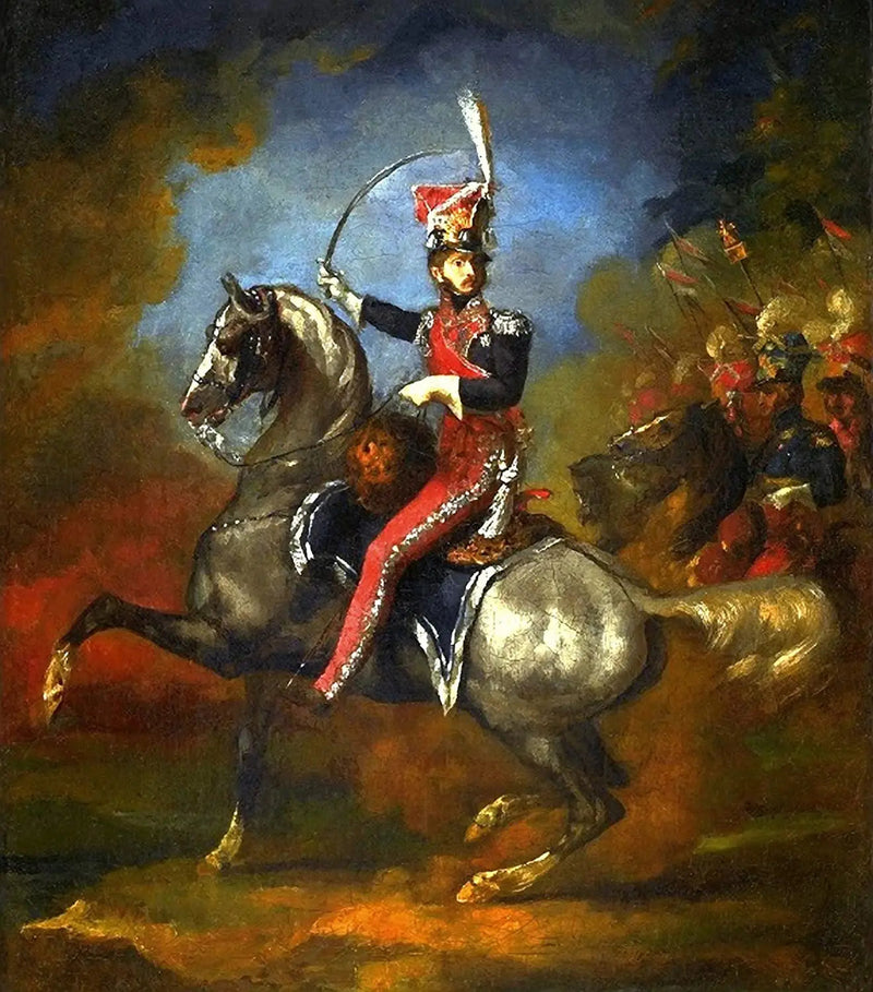 Wincenty Krasińskin ratsastajaportretti. - Théodore Géricault