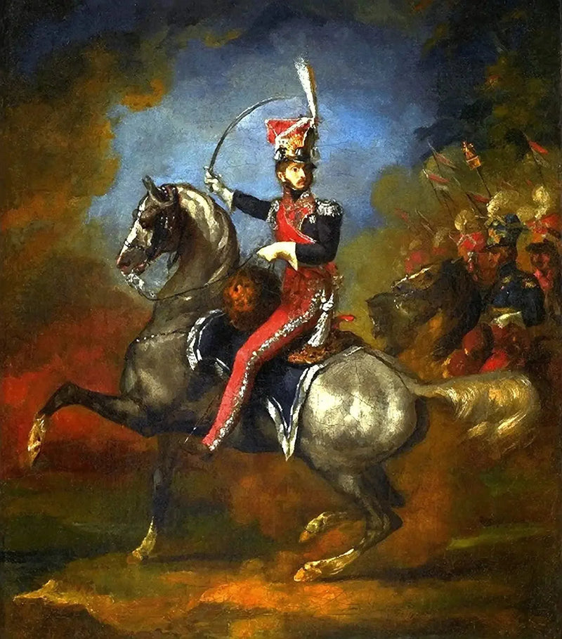 Wincenty Krasińskin ratsastajaportretti. - Théodore Géricault