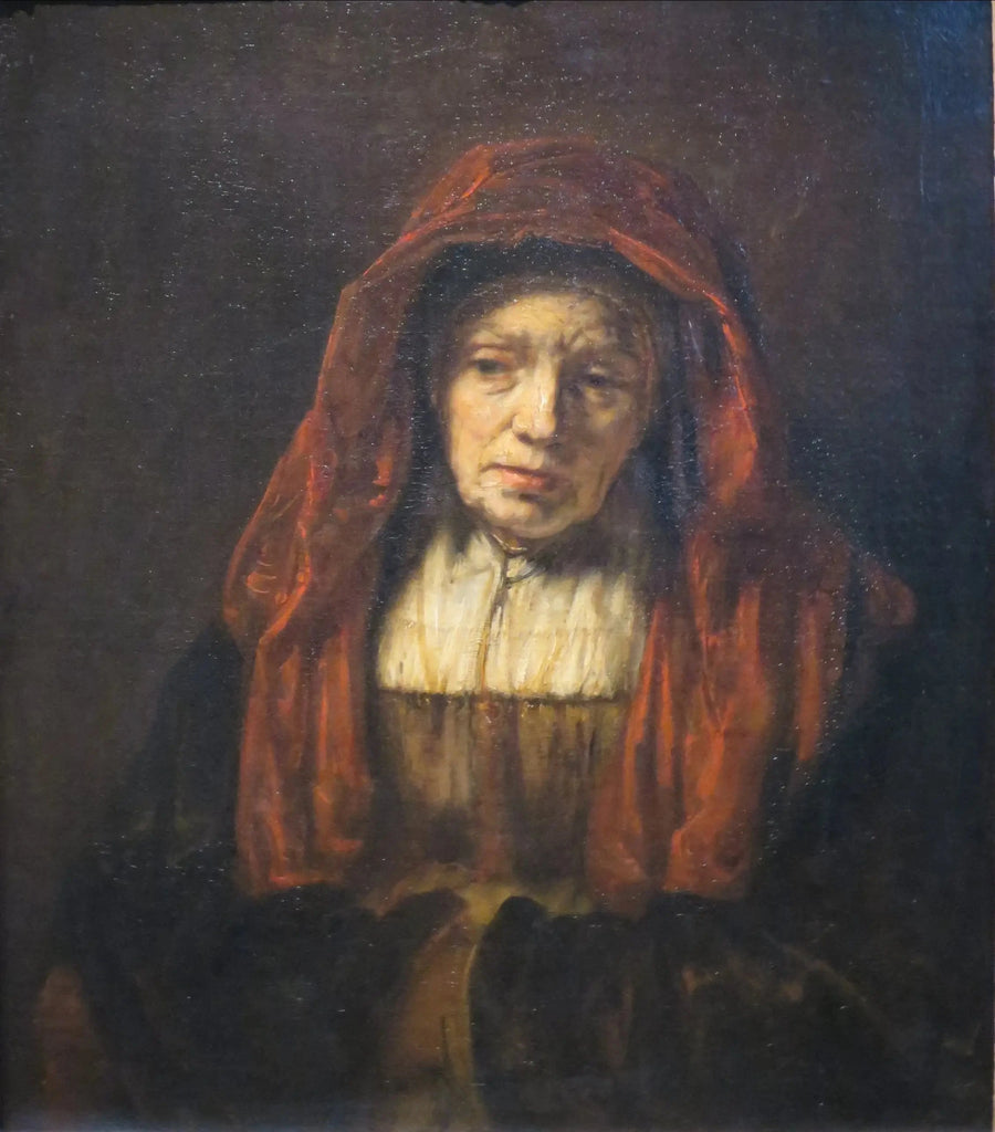 Vanhan naisen muotokuva. - Rembrandt
