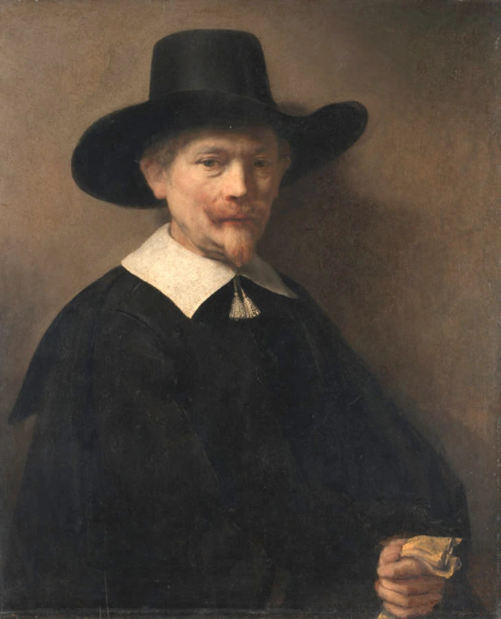 Miehen muotokuva hanskat kädessä - Rembrandt