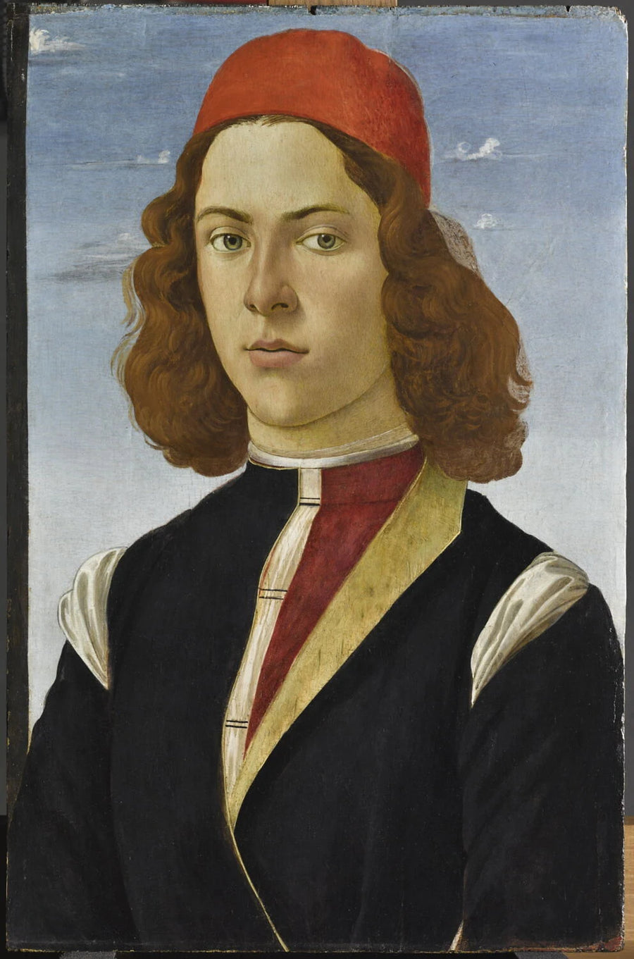 Portrait d’un jeune homme, cercle de Sandro Botticelli, vers 1475-1500, musée du Louvre RF 2102 – reproduction peinture à l’huile sur toile