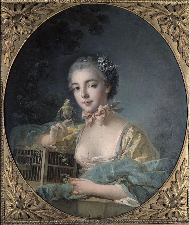 Arvioitu muotokuva Marie-Émilie Baudouinista, maalauksen tekijän tytär - François Boucher
