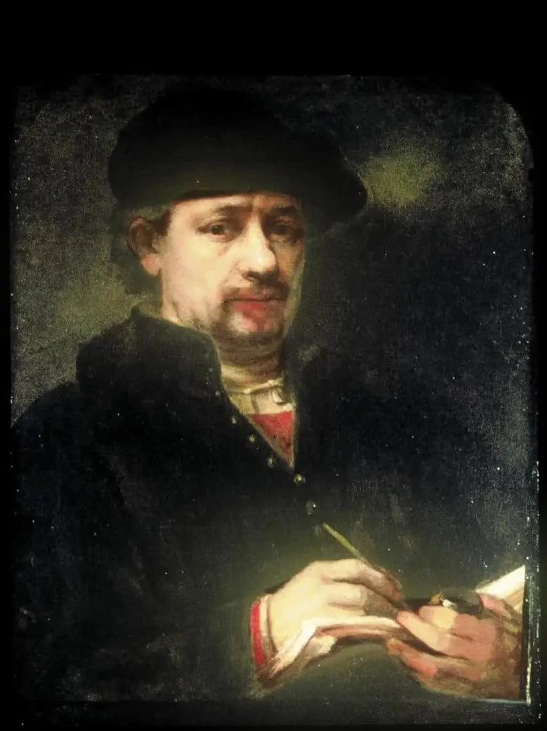 (Auto)ポートレッタ Rembrandt sketsikirjan kanssa - Rembrandt