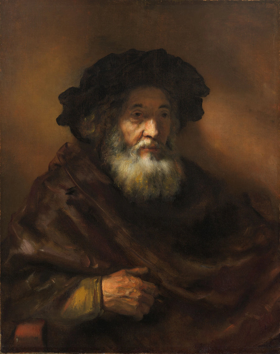 Vanhan miehen muotokuva viitassa - Rembrandt