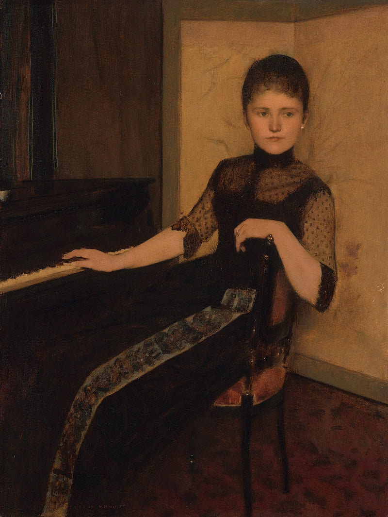 Jonkku Maria Francisca Louisa Dommer van Poldersveldtin muotokuva (Ubbergen 1848 - 1925 's-Hertogenbosch) - Fernand Khnopff