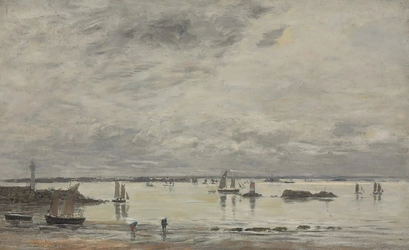 Portrieux, matalavesisatama - Eugène Boudin