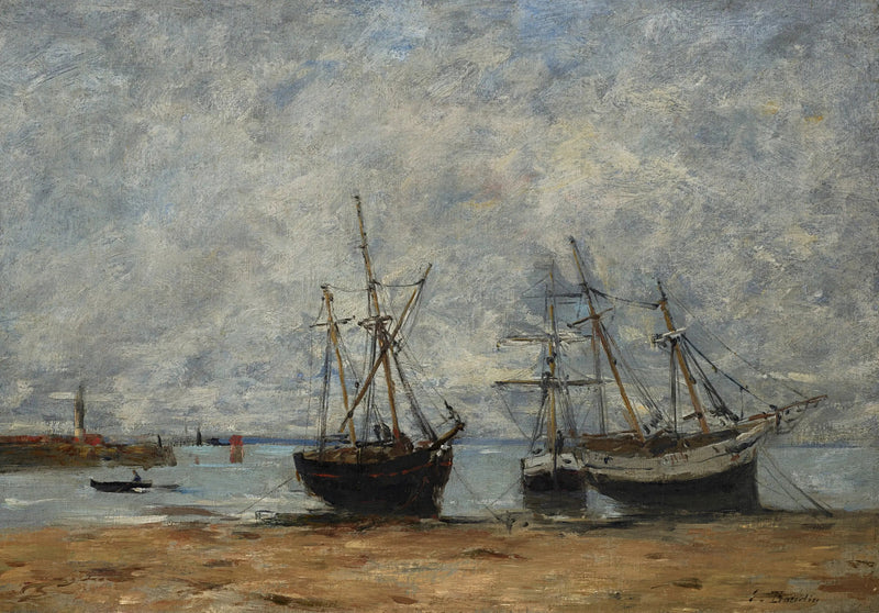 Portrieux, matalavesisatama - Eugène Boudin