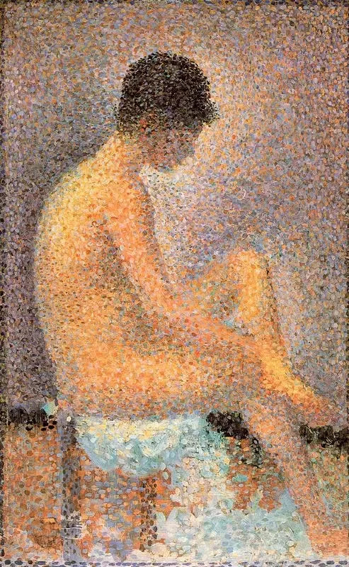 Istuva malli, sivuprofiilista - Georges Seurat