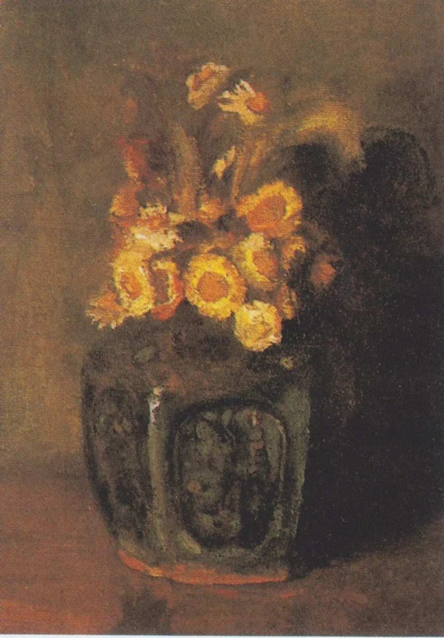 Inkivääripurkki, joka on täynnä krysanteemeja - Vincent van Gogh