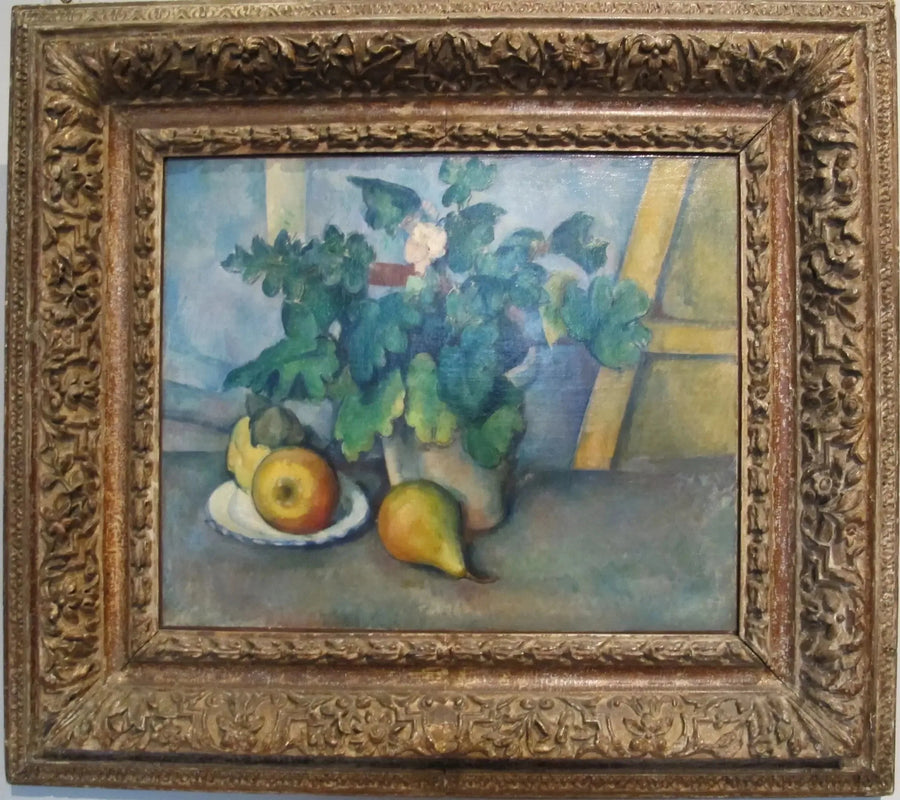Primula- ja hedelmäkulho - Paul Cézanne