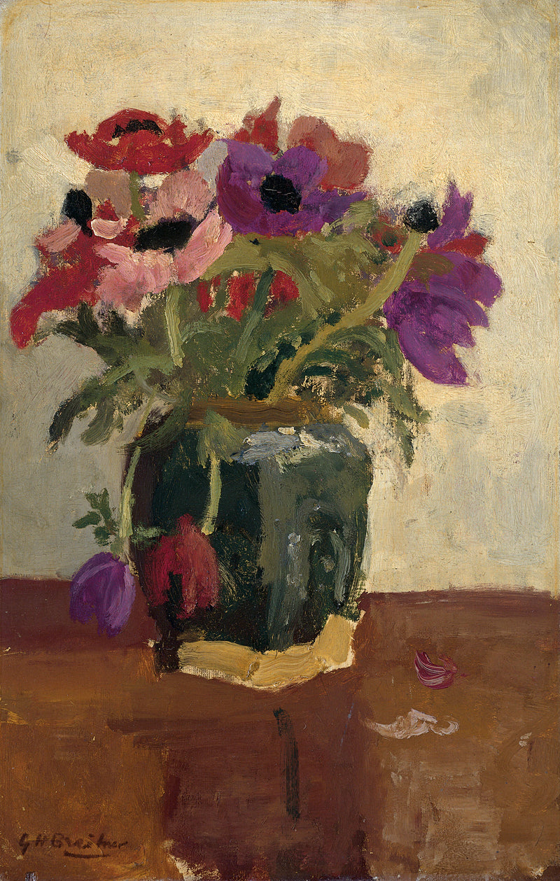 Pot de gingembre aux anémones - George Hendrik Breitner
