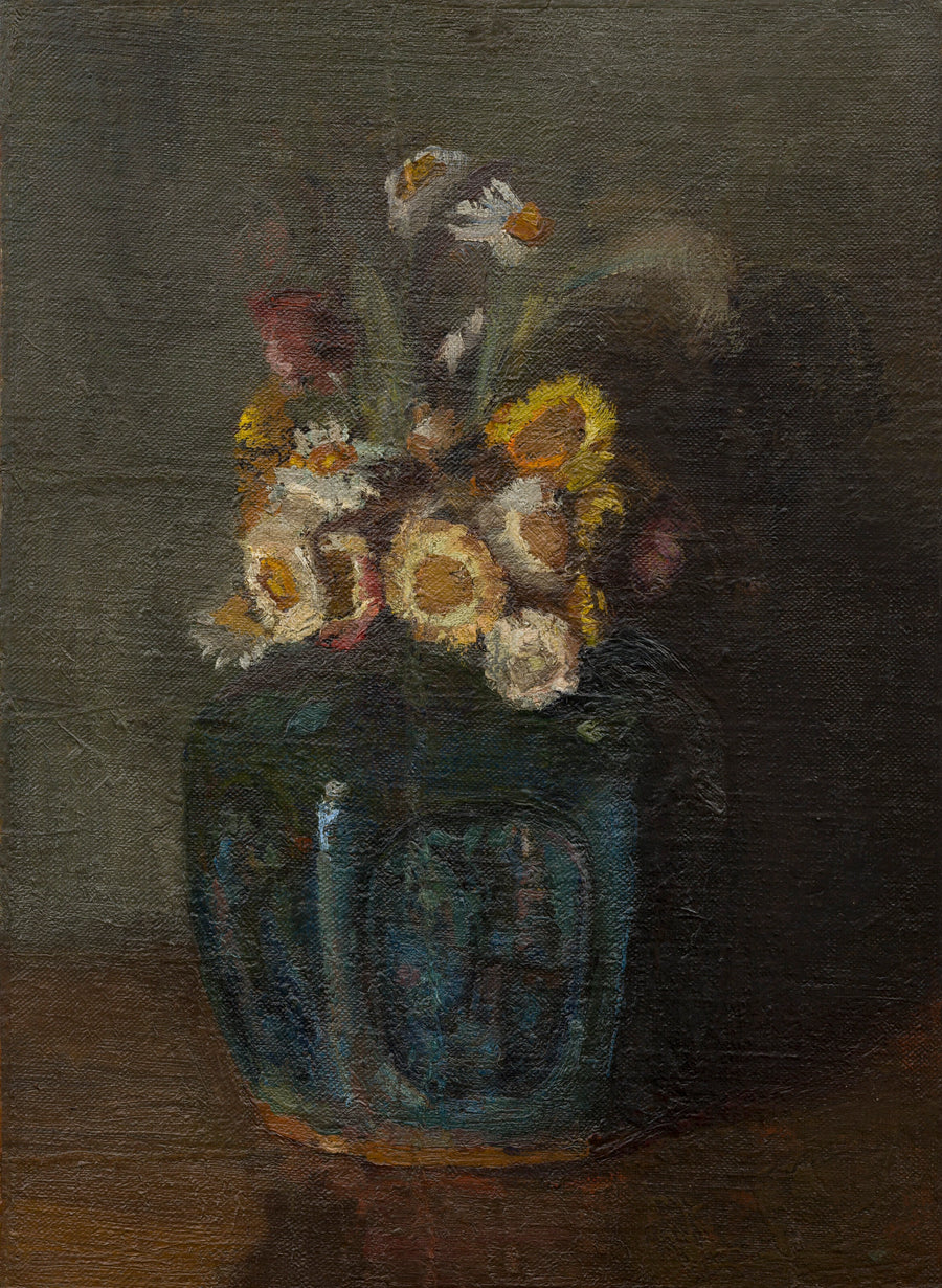 Inkivääripurkki, joka on täynnä krysanteemeja - Vincent van Gogh