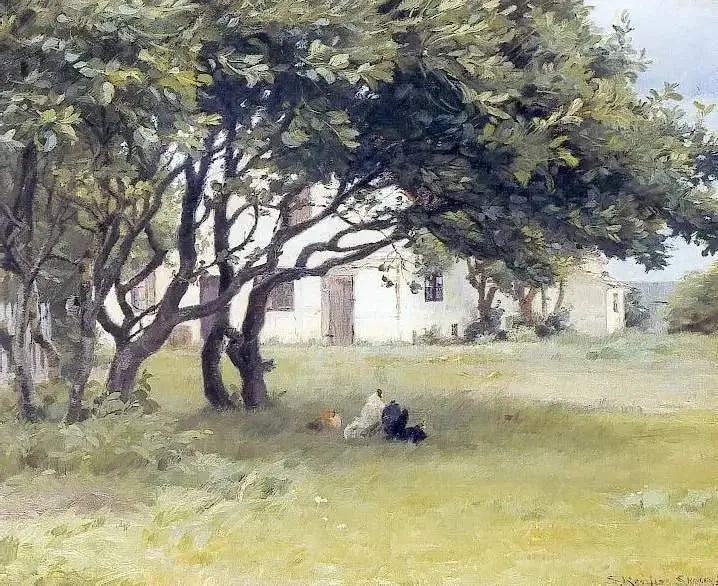 Kanat puiden alla maatilalla Madame Bendsenin luona - Peder Severin Krøyer