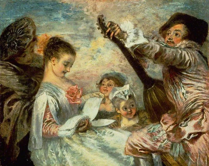 Todistaksemme, että tämä kaunis - Antoine Watteau