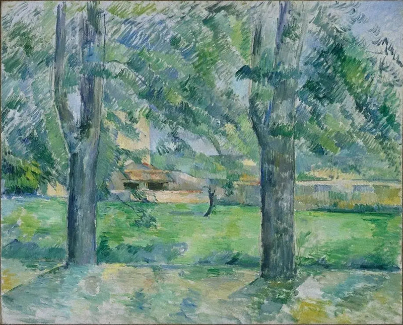Jas de Bouffanin niitty ja maatila - Paul Cézanne