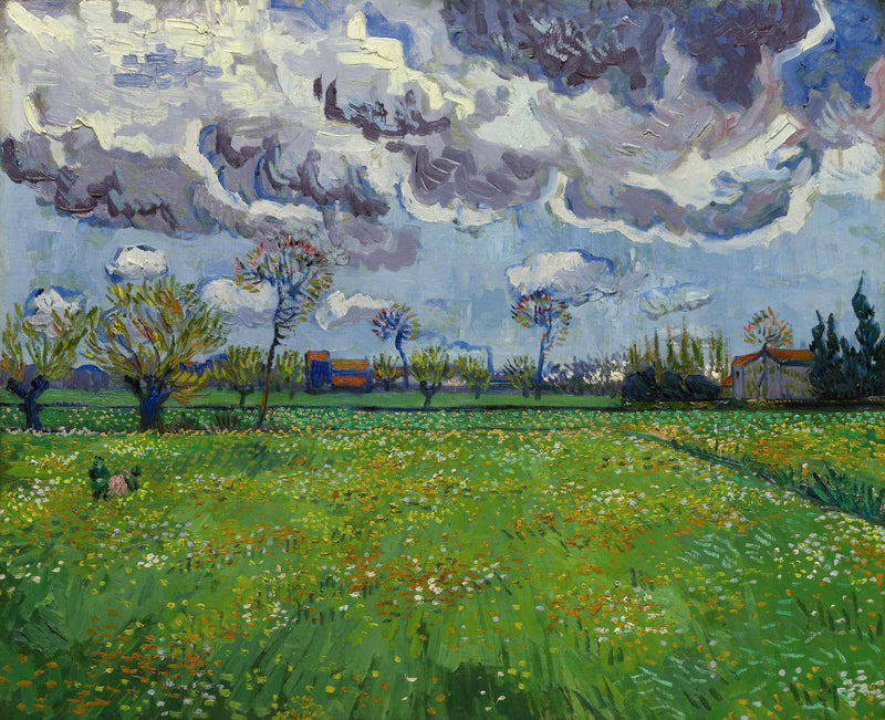 Maisema myrskyisän taivaan alla - Vincent van Gogh