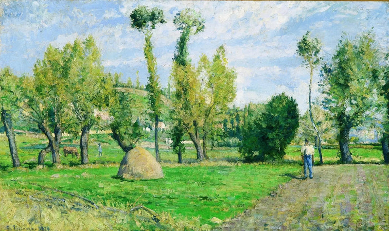 Valhermeilin niityt lähellä Pontoise - Camille Pissarro