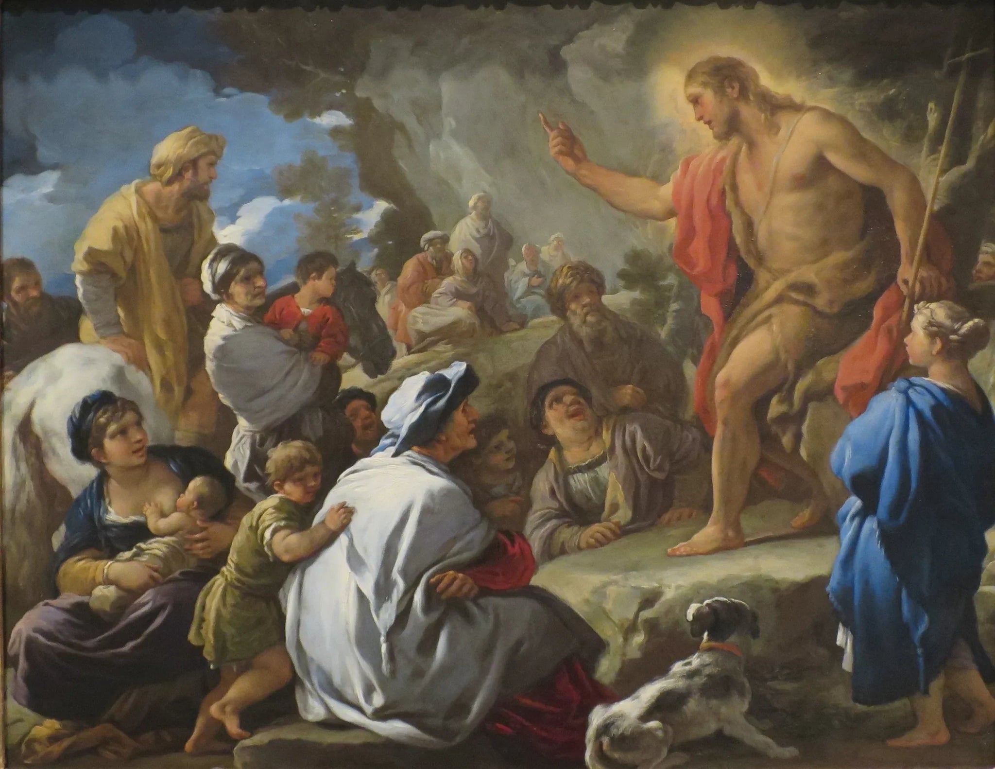 Prédication de saint Jean-Baptiste - Luca Giordano image 1 tableau peint à l’huile sur toile