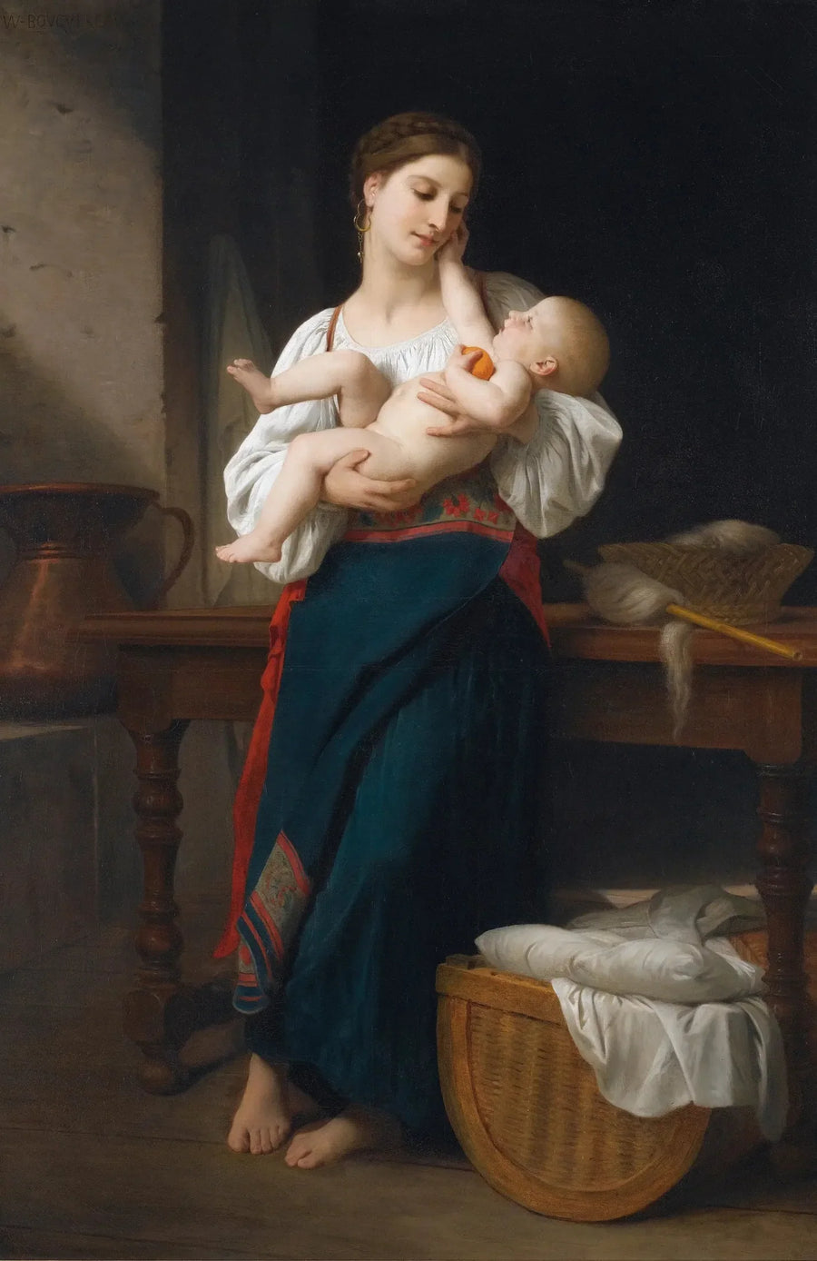 Ensimmäiset Hellät Kosketukset - Bouguereau
