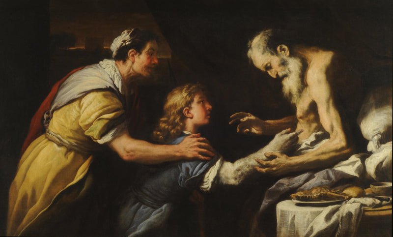 Jacobin esittely Isakille - Luca Giordano