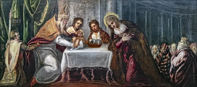 Jeesuksen esittely temppelissä - Jacopo Tintoretto