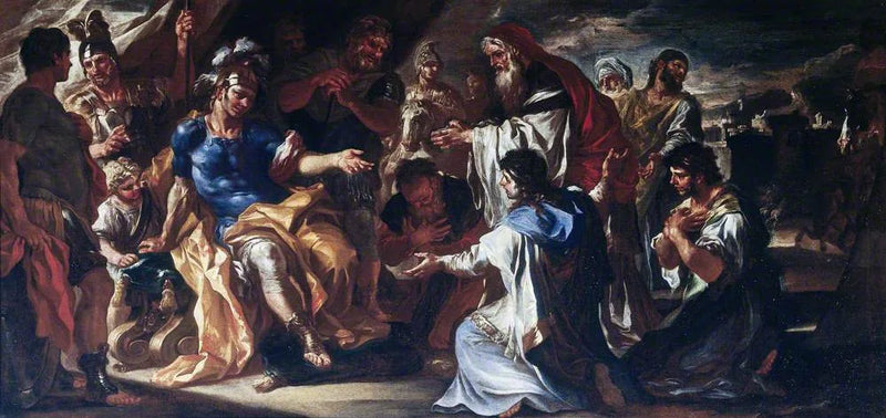 Priam Aksillin teltassa - Francesco Solimena