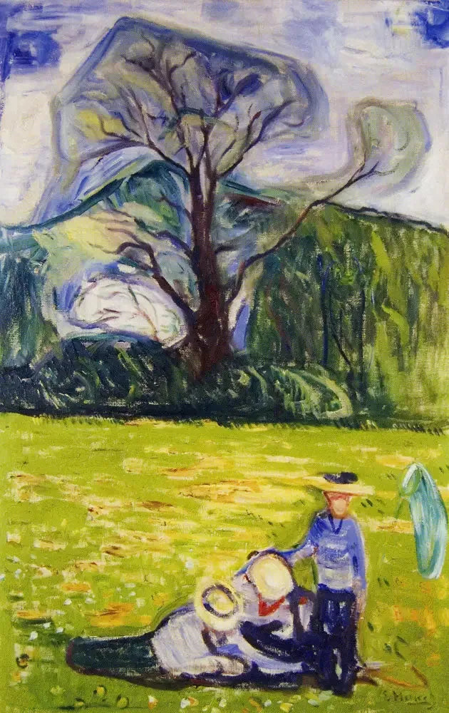 Kevät tohtori Lindén puutarhassa - Edvard Munch