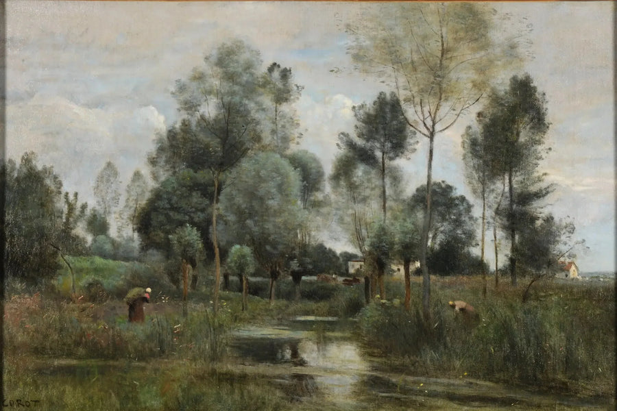 Kevät. La Saulaie - Jean-Baptiste Camille Corot