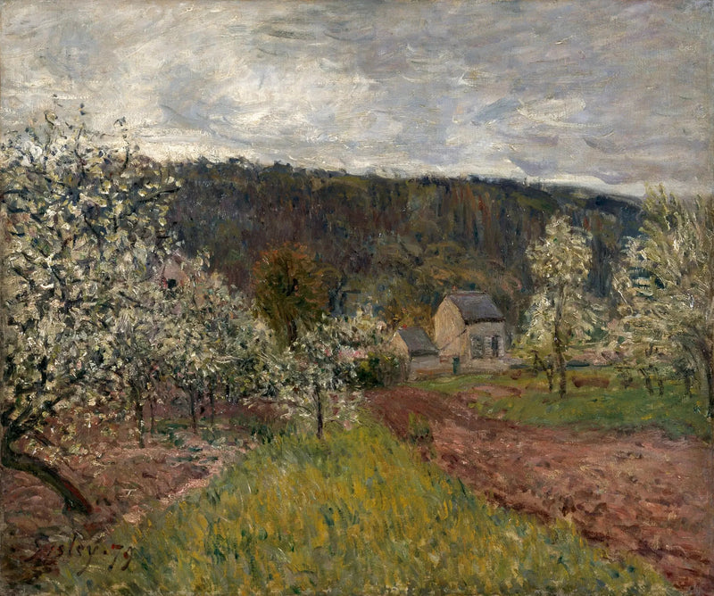 Sadekas kevät Pariisin ympäristössä - Alfred Sisley