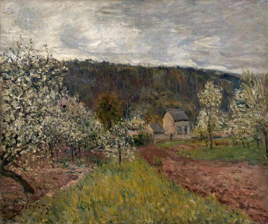 Sadekas kevät Pariisin ympäristössä - Alfred Sisley