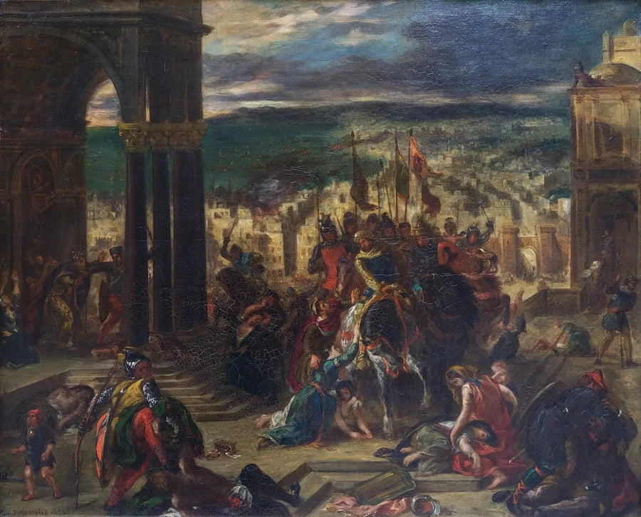 Konstantinopolin valtaus ristiretkeläisten toimesta - Eugène Delacroix