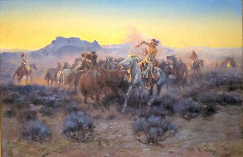 Uusien kehysten nouto lasso - Charles Marion Russell
