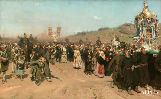 Procession religieuse dans la province de Kursk - Ilya Repin - Reproductions de tableaux et peintures haut de gamme