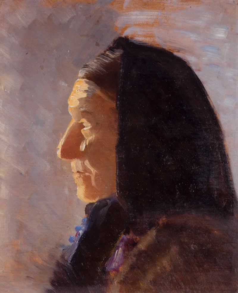 Skagenista kotoisin olevan naisen profiili - Anna Ancher