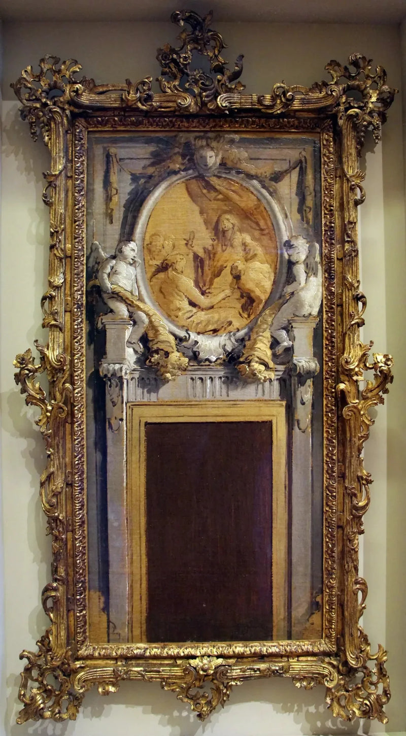 Sisustussuunnitelma ylä-oven päälle - Giovanni Battista Tiepolo