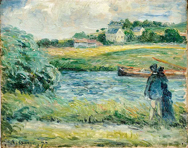 Kävely veden äärellä, Pontoise - Camille Pissarro
