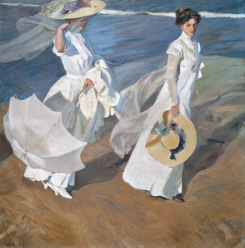 Kävely meren rannalla - Joaquín Sorolla