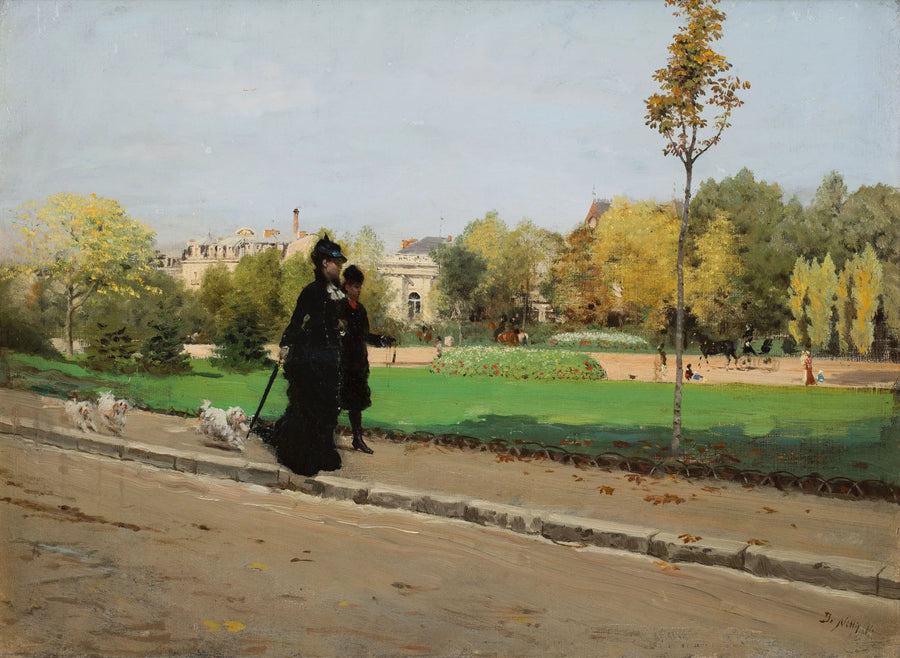 Kävely koirien kanssa - Giuseppe De Nittis